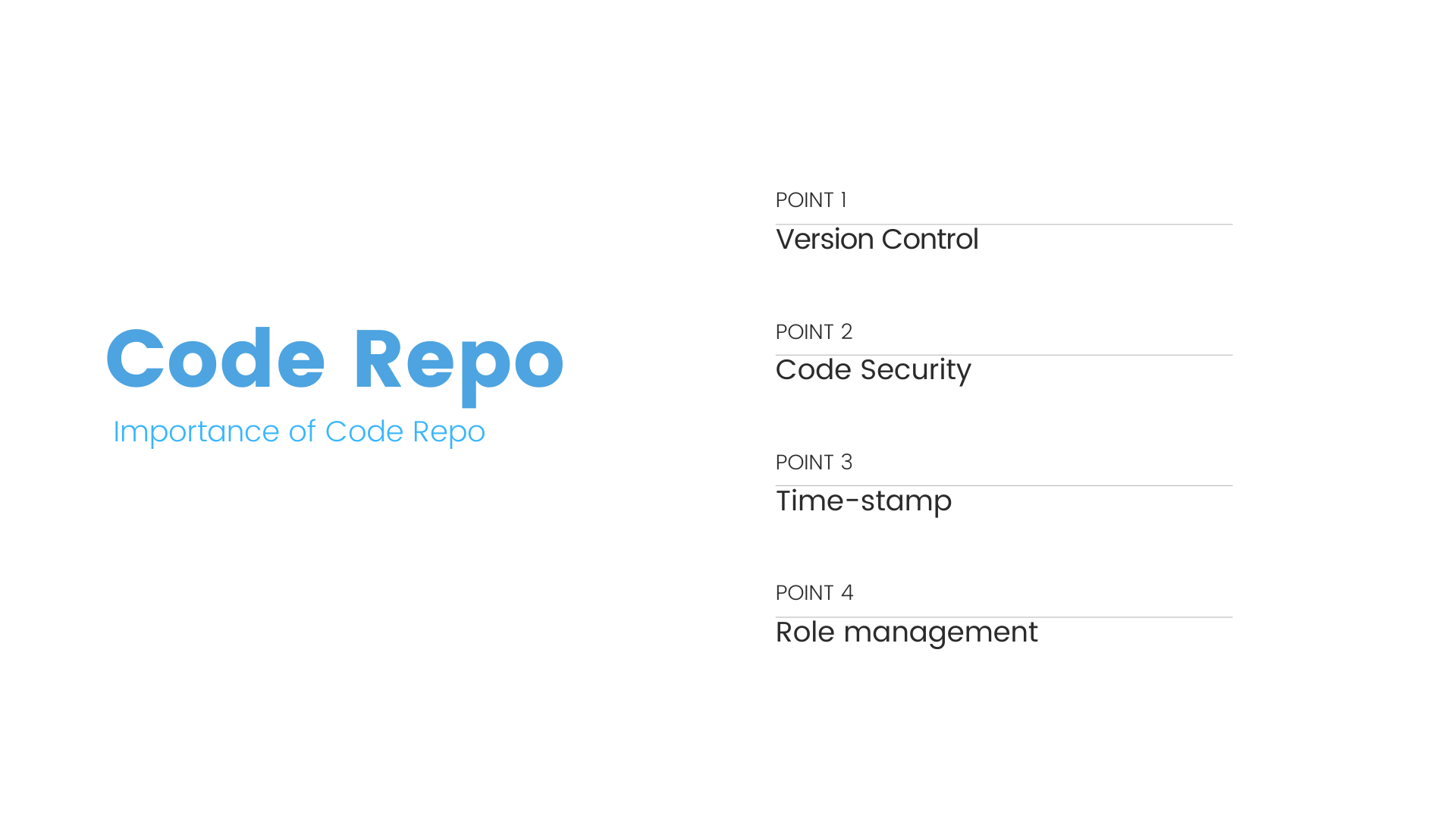 Importance of Code Repo