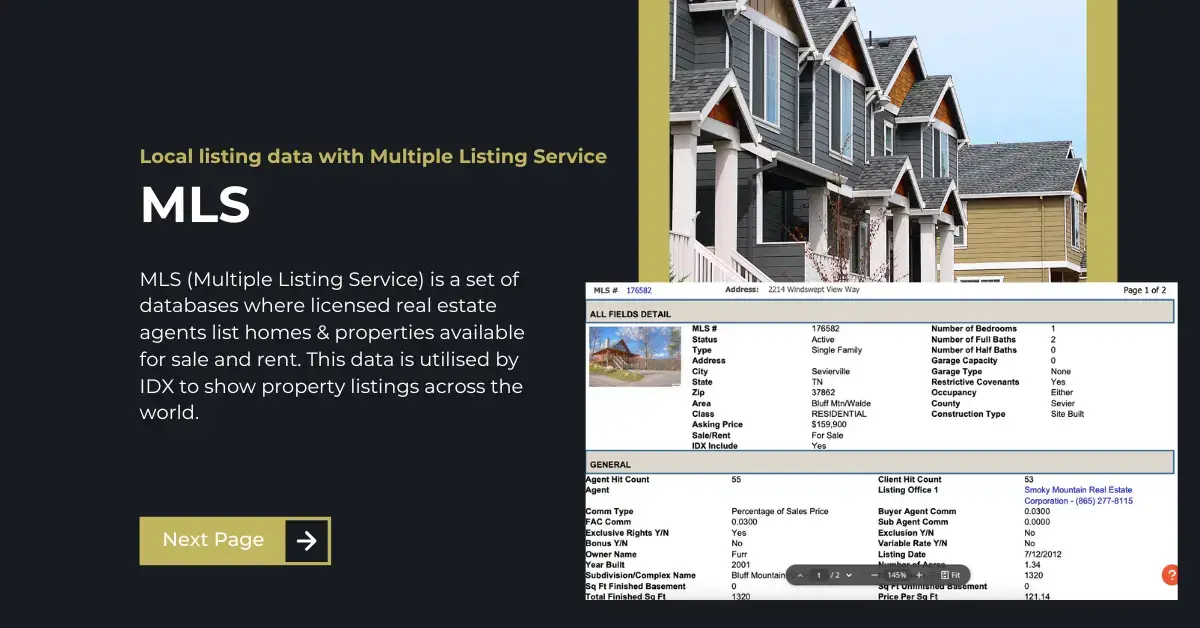 MLS real estate website